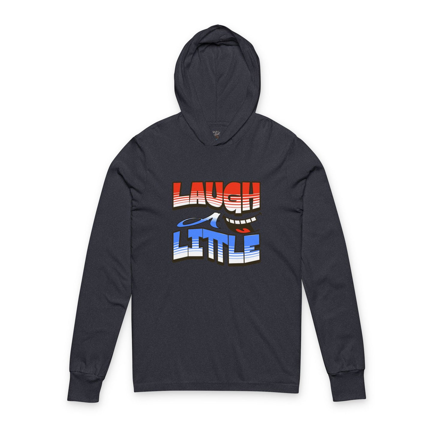 Lightweight Hoodie Laugh A Little Red, White and Blue Unisex
