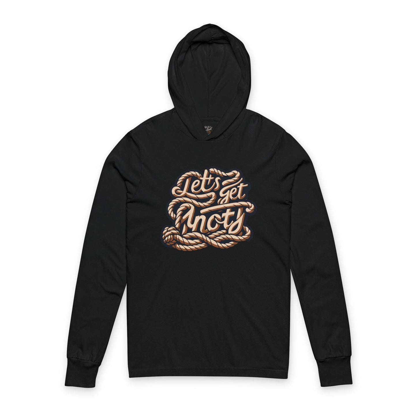 Unisex Hooded Long Sleeve Tee Let's Get Knotty Bella+Canvas 3512