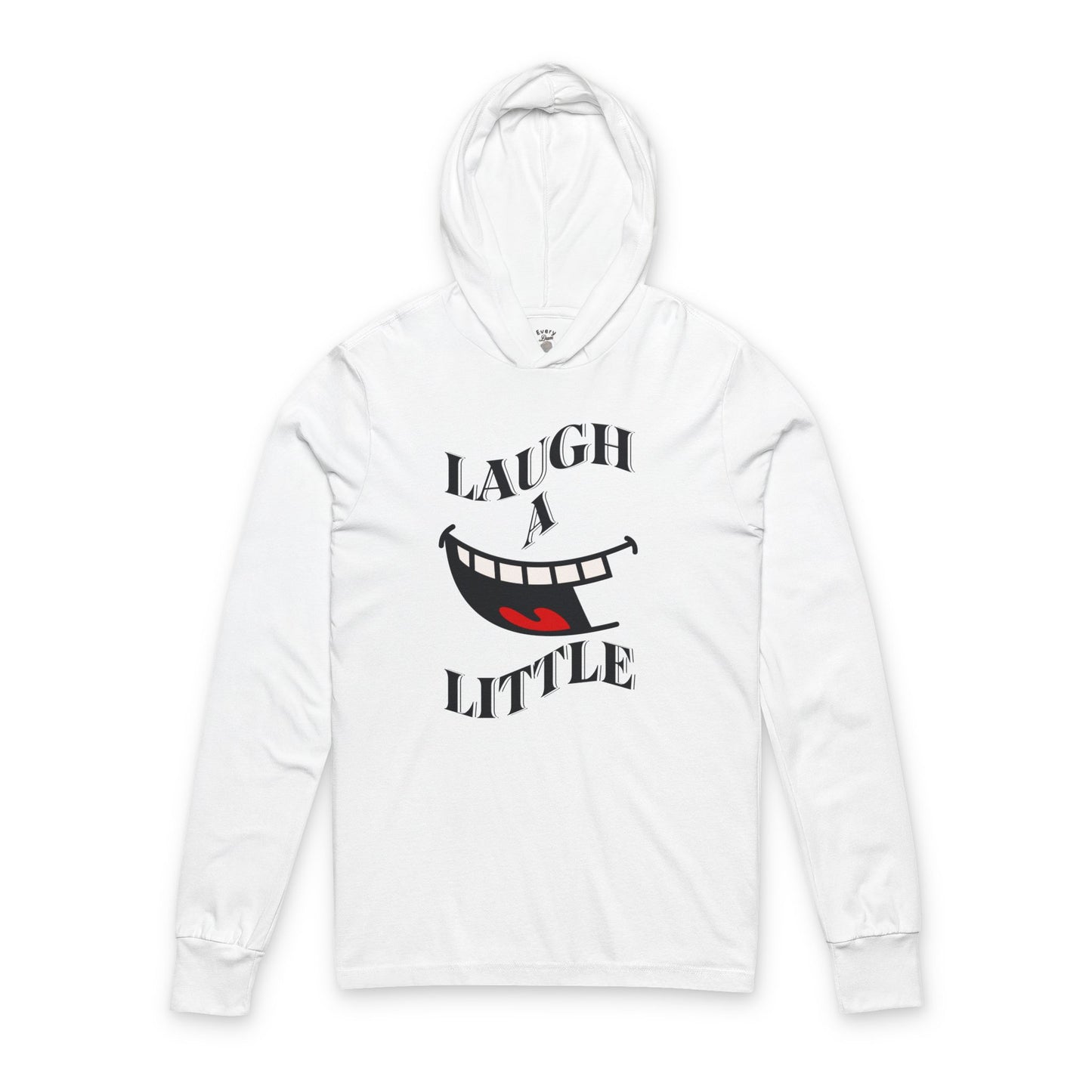 Laugh A Little Smiley Lightweight Hooded Tee Bella+Canvas 3512
