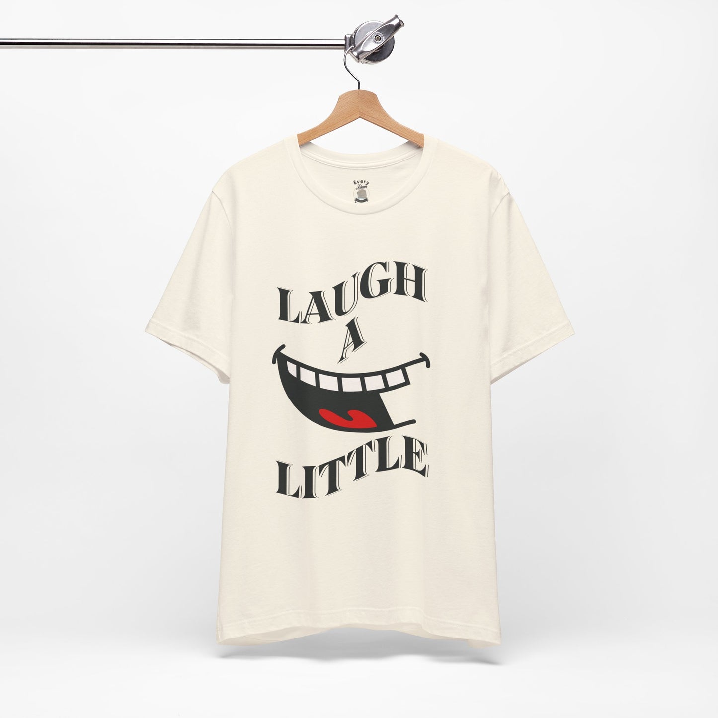 Unisex Jersey Tee 'Laugh A Little' Graphic Tee, Bella+Canvas 3001