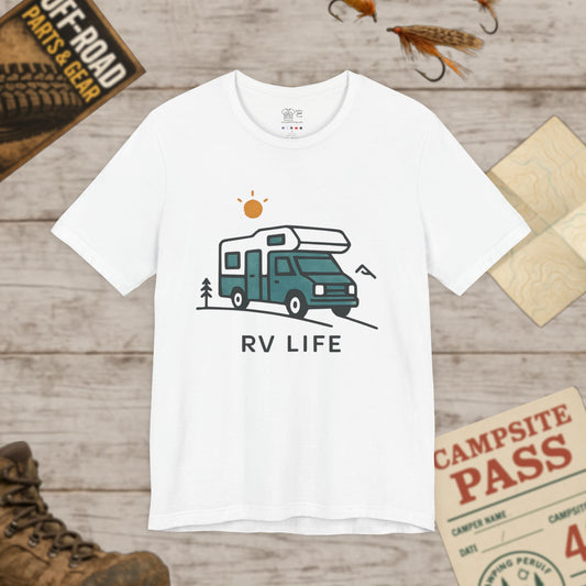 RV Life T-Shirt Adventure Camper Graphic Tee for RV Owners & Road Trippers