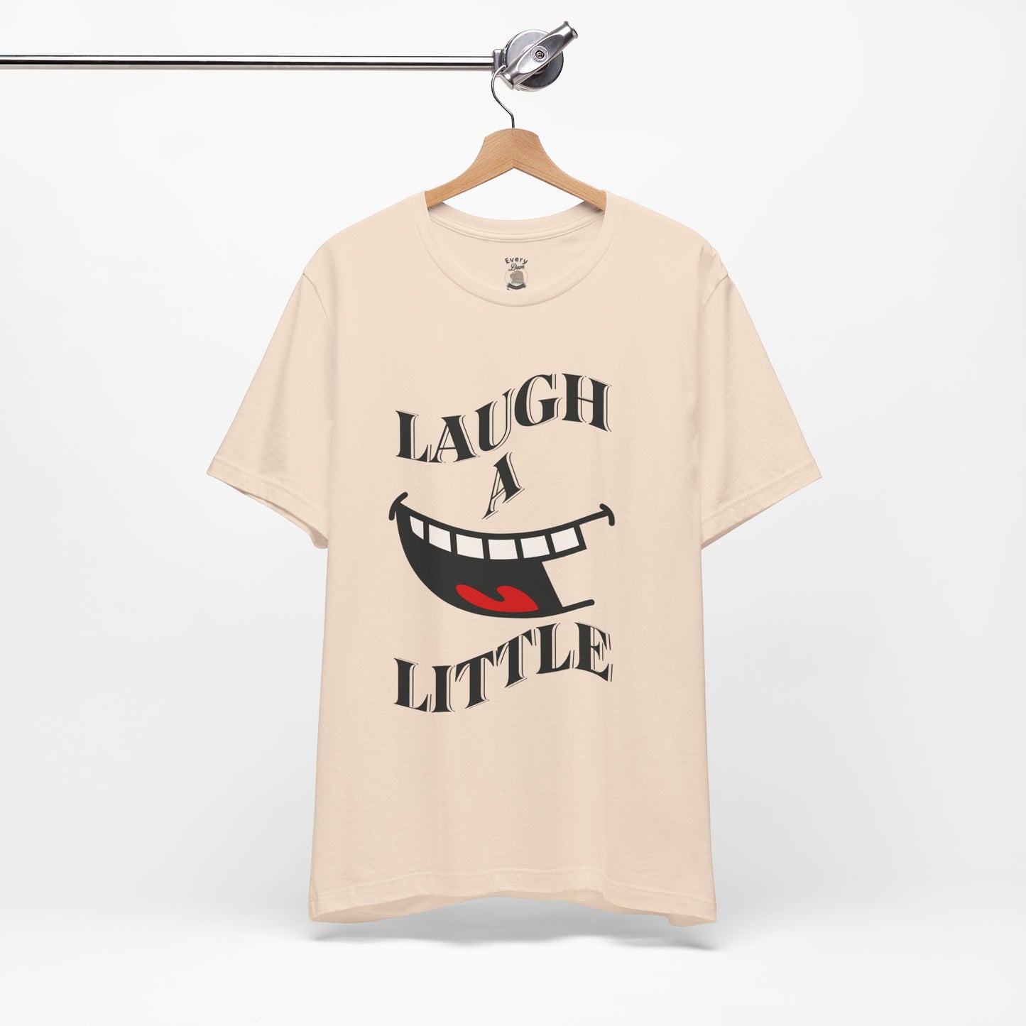 Unisex Jersey Tee 'Laugh A Little' Graphic Tee, Bella+Canvas 3001
