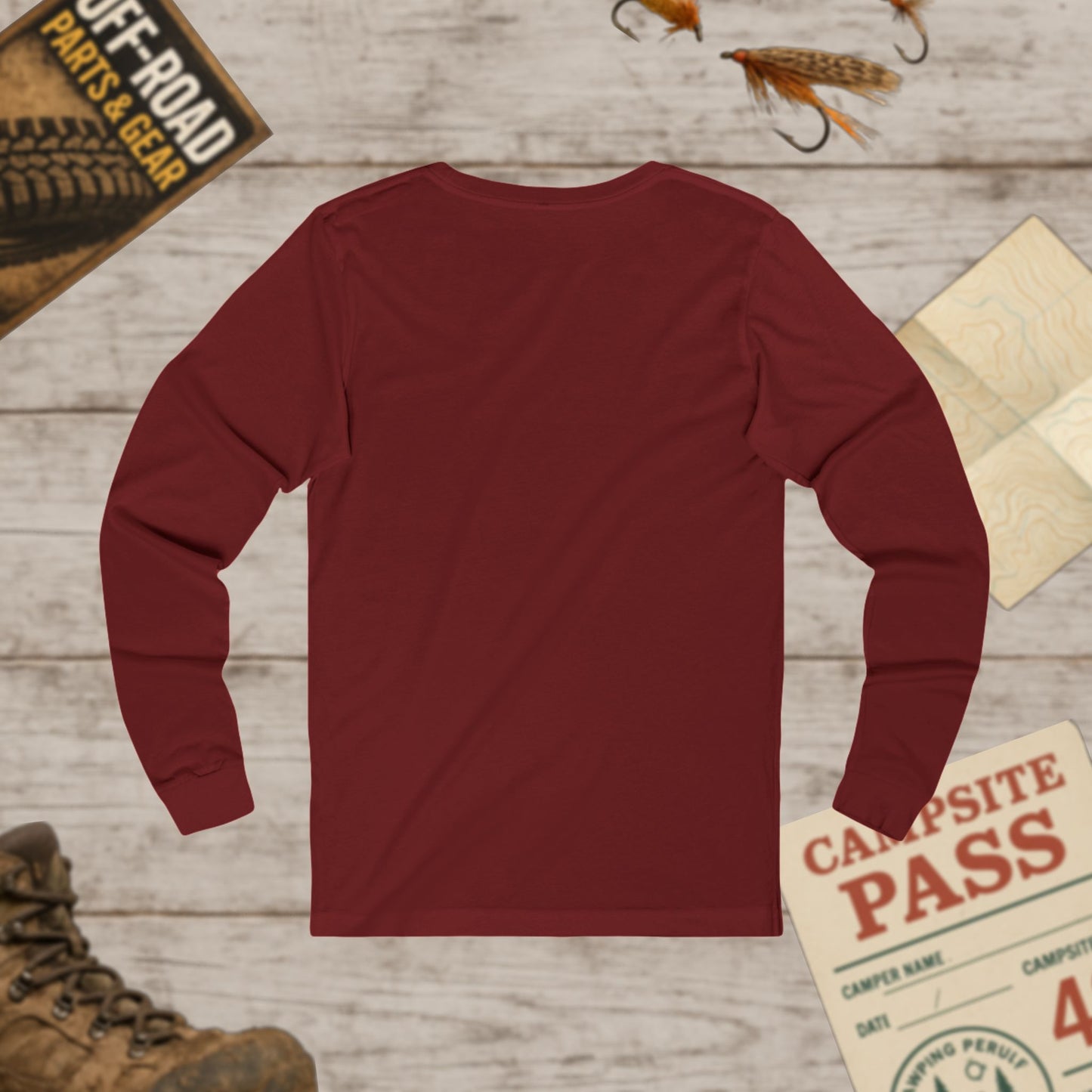 Happy Camper Unisex Long Sleeve Tee Bella+Canvas 3501