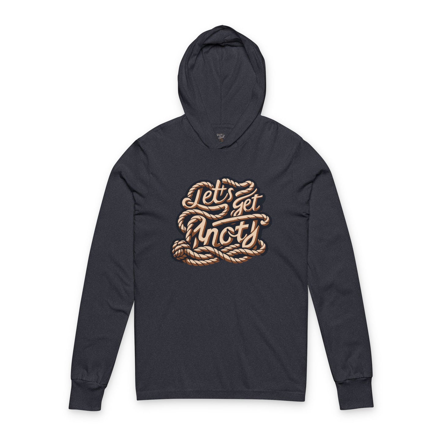 Unisex Hooded Long Sleeve Tee Let's Get Knotty Bella+Canvas 3512