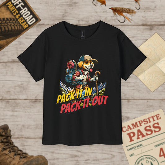Dog Youth Tee Pack It In, Pack It Out