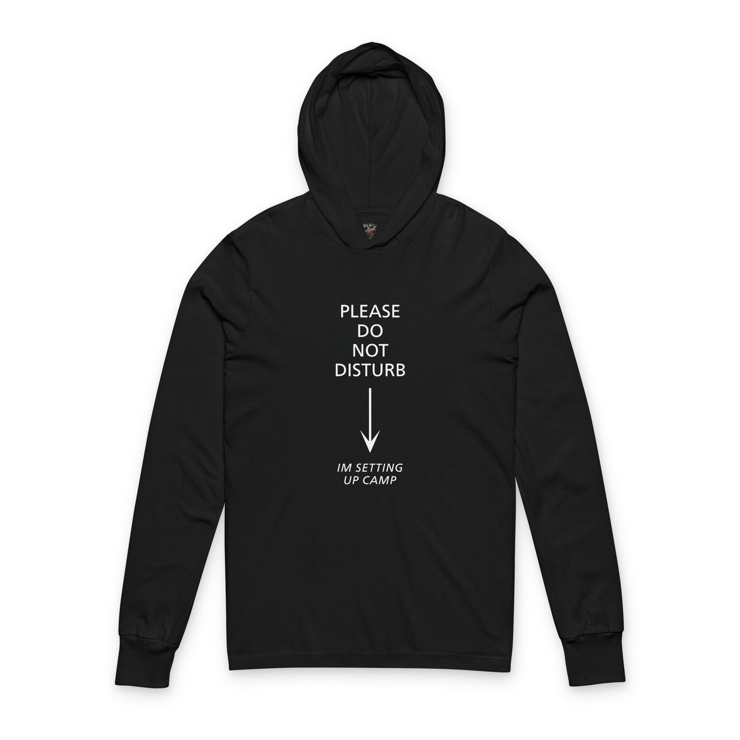 Do Not Disturb Unisex Hooded Long Sleeve Tee Bella+Canvas 3512