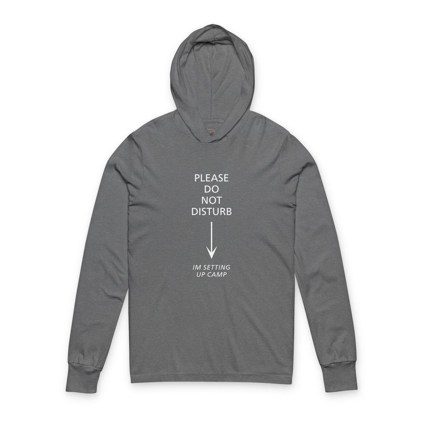Do Not Disturb Unisex Hooded Long Sleeve Tee Bella+Canvas 3512