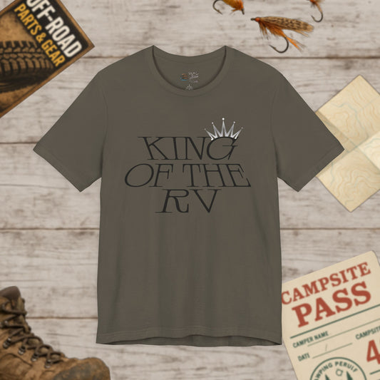 King of the RV T‑Shirt Vintage Script RV Camping Tee