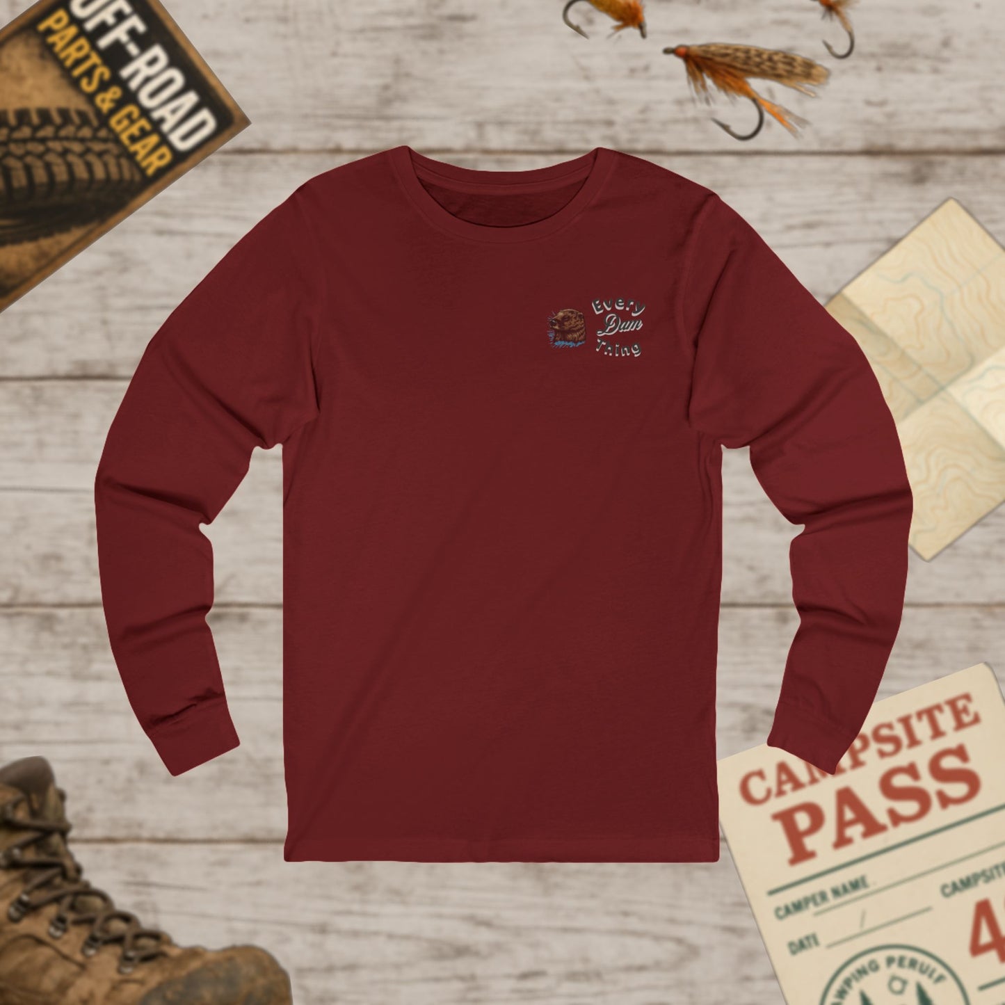 I Go Where I'm Towed RV Long Sleeve Tee Front & Back Print