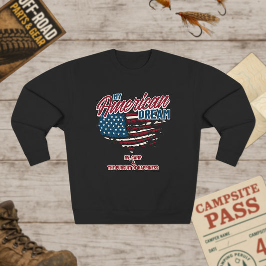 Unisex RV Life American Dream Sweatshirt Lane Seven LS14004