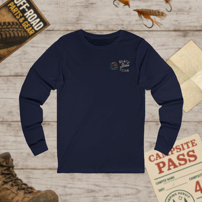 I Go Where I'm Towed RV Long Sleeve Tee Front & Back Print