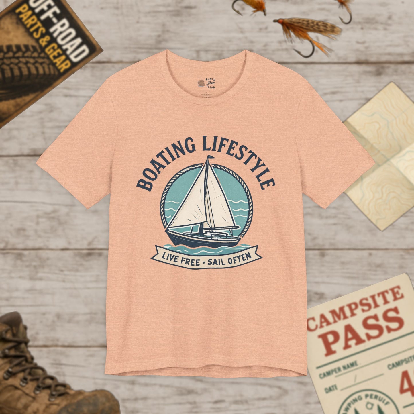 Boating Lifestyle Tee Live Free, Sail Often Sailboat T-Shirt