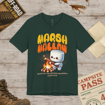 Marshmallow Campfire Tee, Fun Graphic T-Shirt, S'mores Bella Canvas 3001