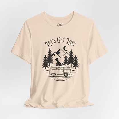 Let's Get Lost Van Dog Graphic Tee T-Shirt