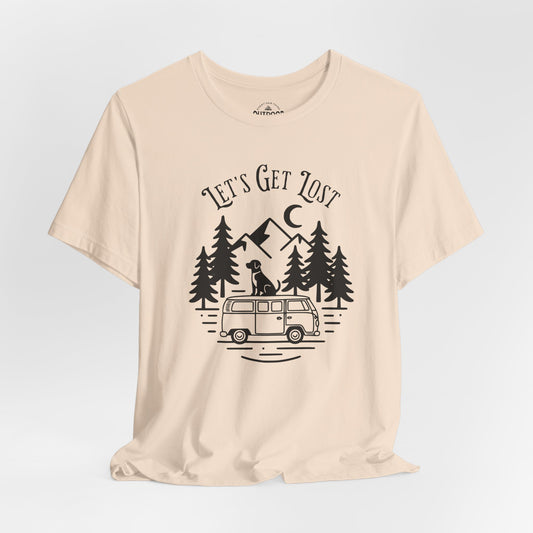 Let's Get Lost Van Dog Graphic Tee T-Shirt