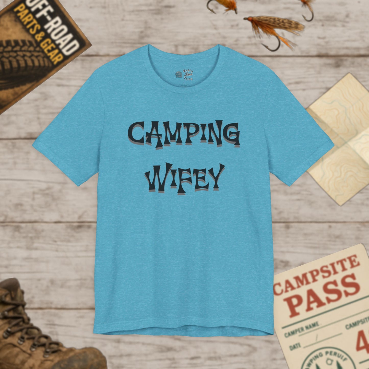 Camping Wifey Unisex Jersey Tee Bella Canvas 3001