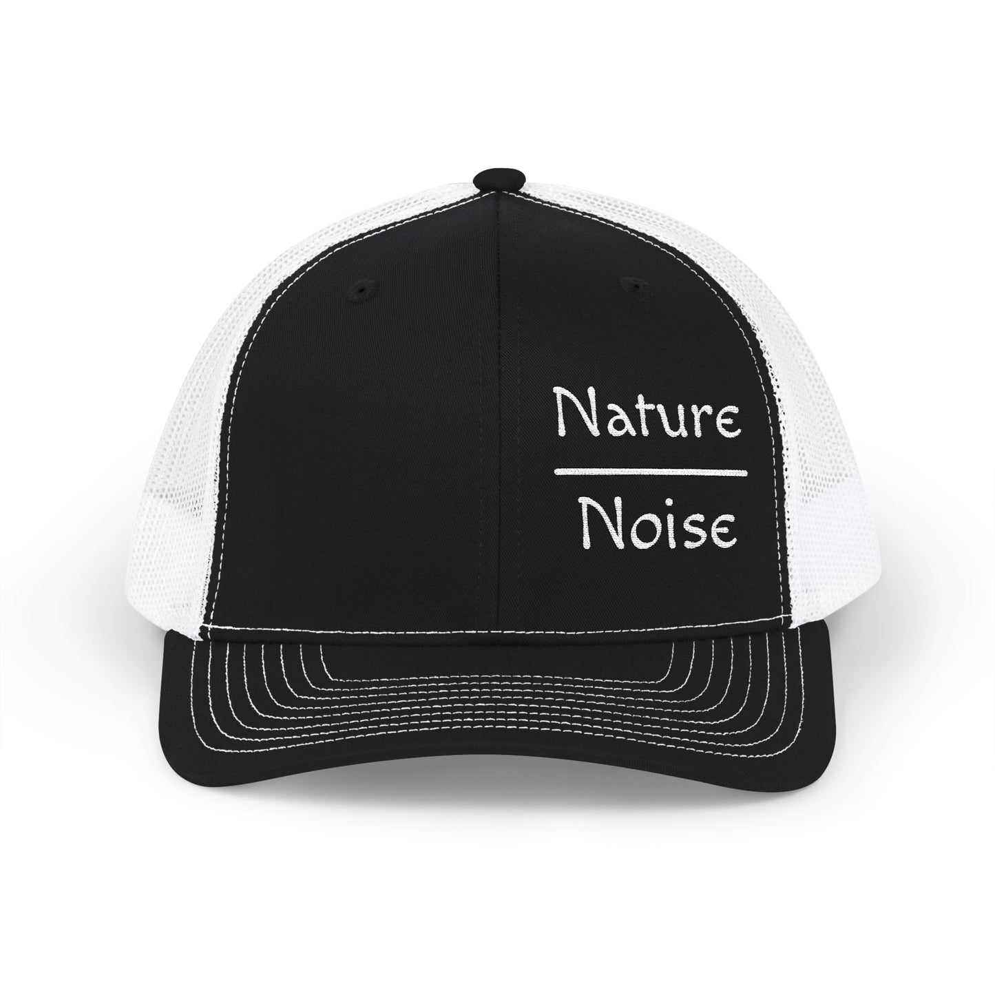 Nature Over Noise Embroidered Trucker Cap Outdoor Snapback Hat
