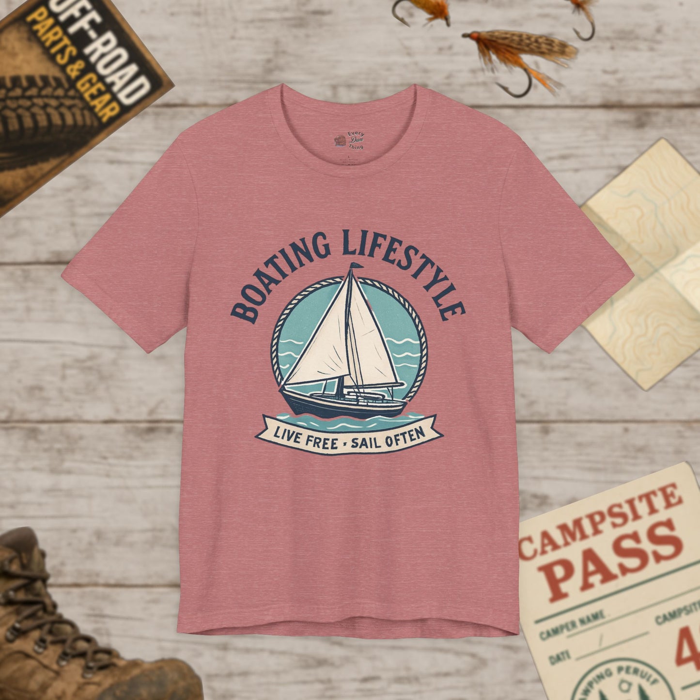 Boating Lifestyle Tee Live Free, Sail Often Sailboat T-Shirt