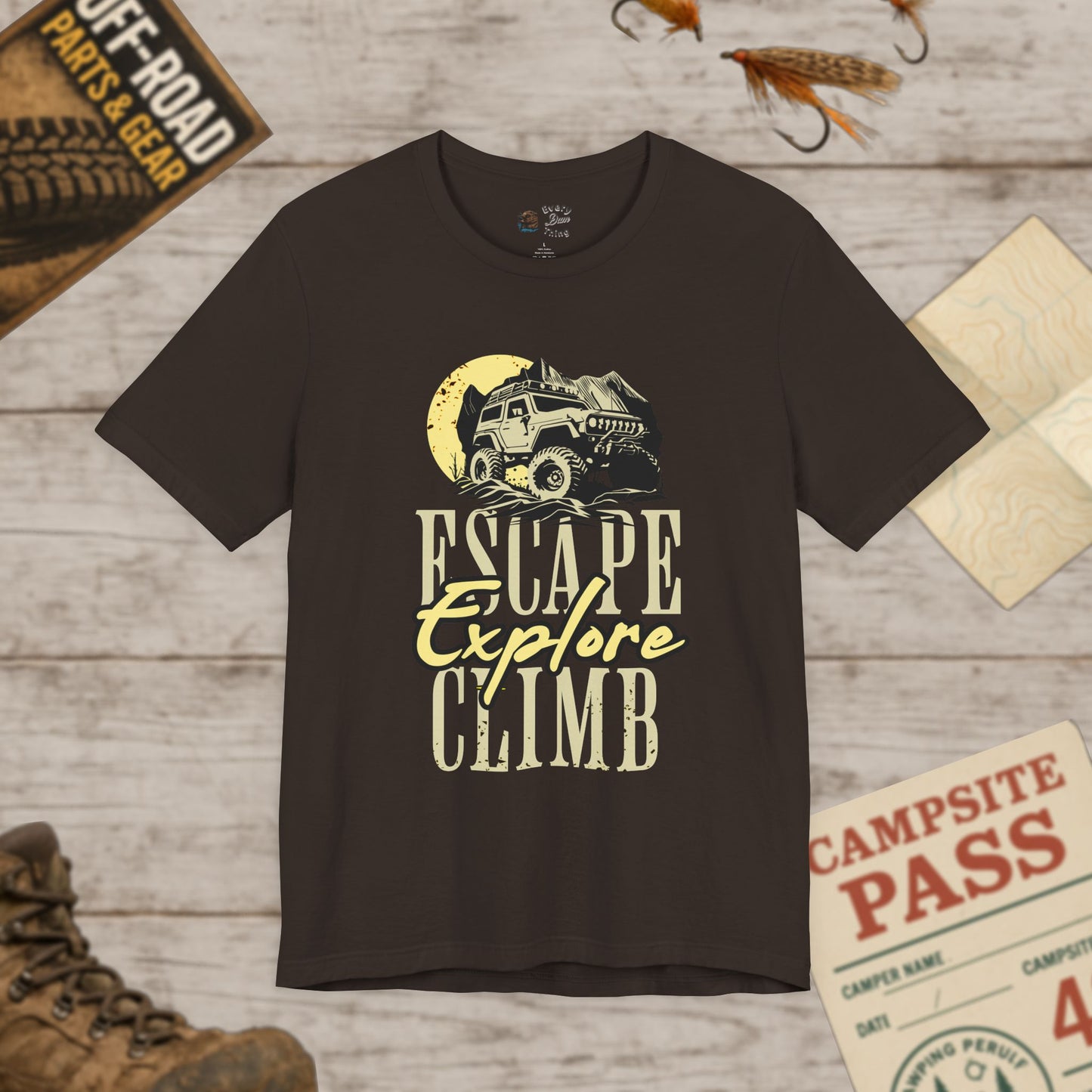 Escape, Explore, Climb Unisex Tee Bella Canvas 3001