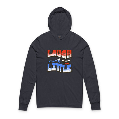 Lightweight Hoodie Laugh A Little Red, White and Blue Unisex