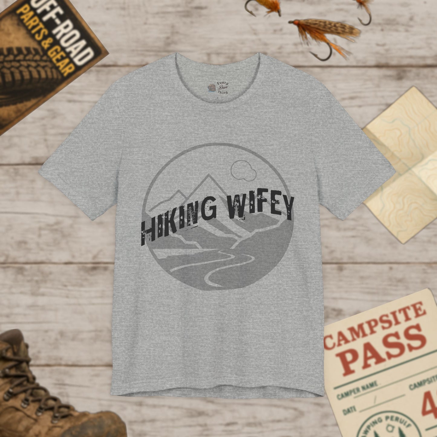 Hiking Wifey Graphic Tee Bella Canvas 3001