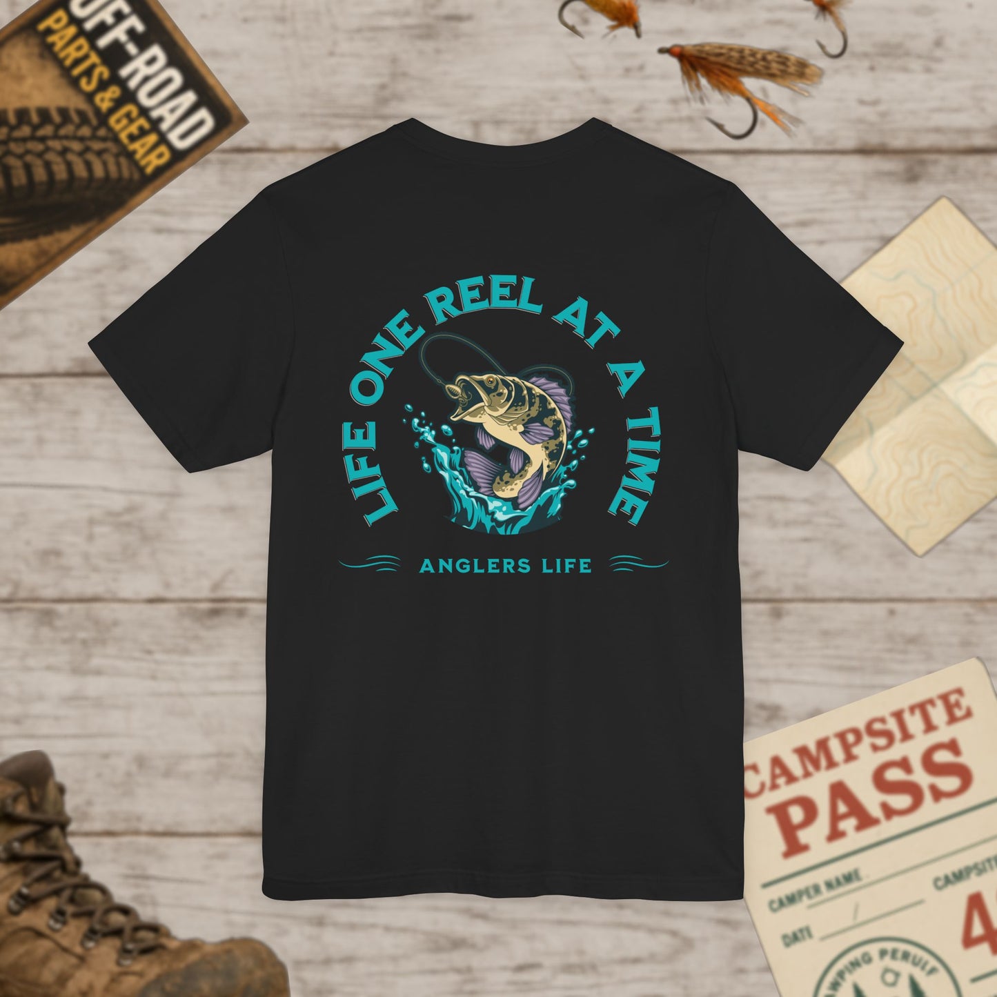 Unisex Tee - One Reel at a Time Front & Back Print Bella+Canvas 3001