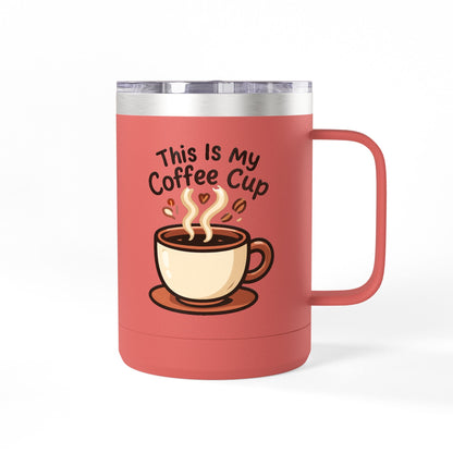 Coffee Mug Tumbler Cute Cup Insulated Travel Mug, 15oz