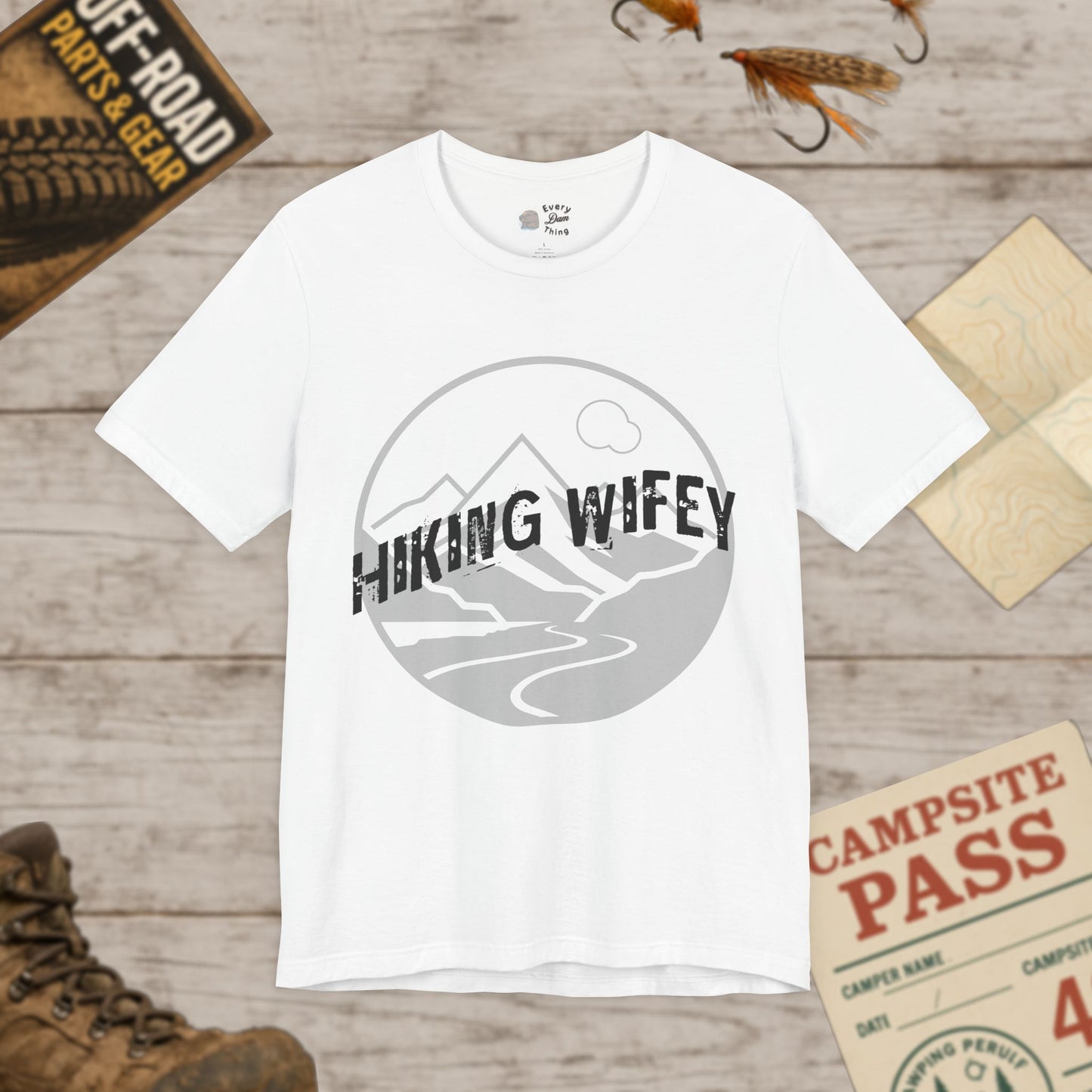 Hiking Wifey Graphic Tee Bella Canvas 3001