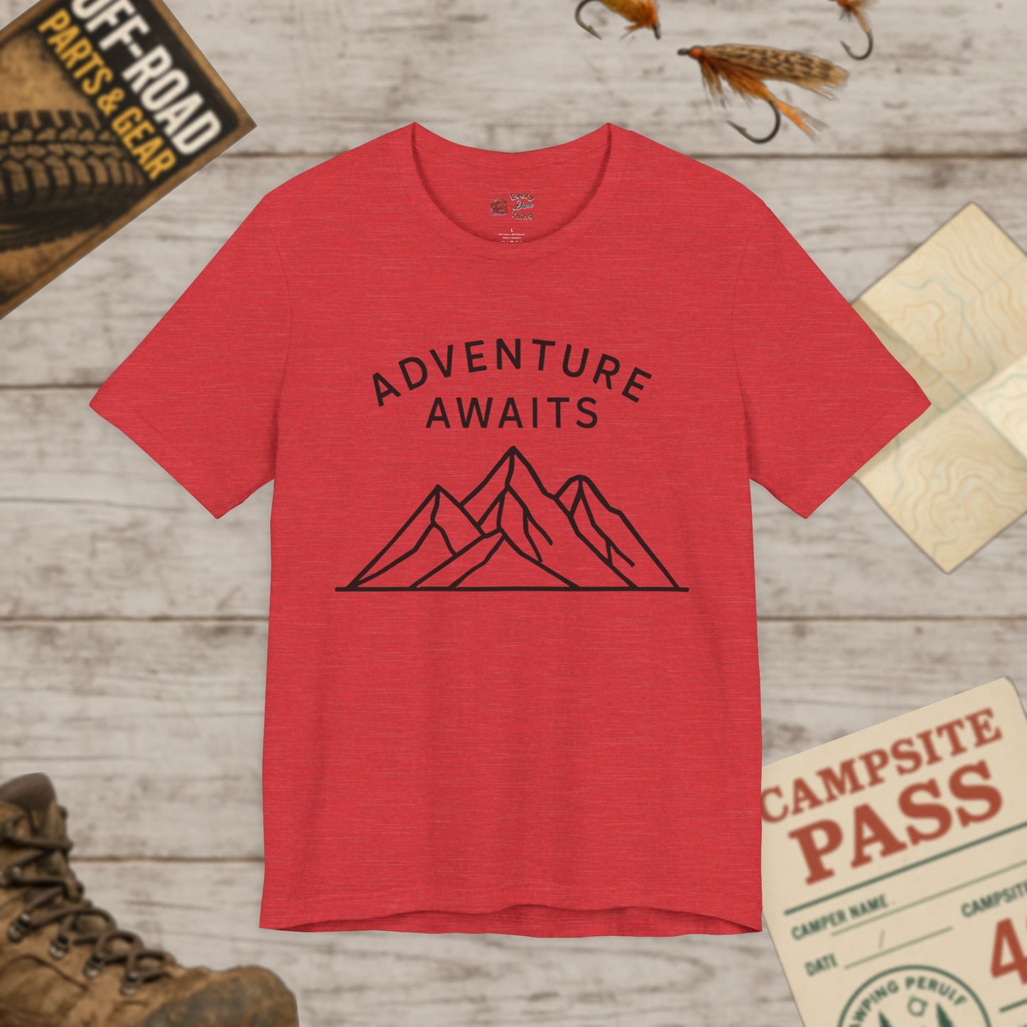 Adventure Awaits Mountain T-Shirt Outdoor Lifestyle