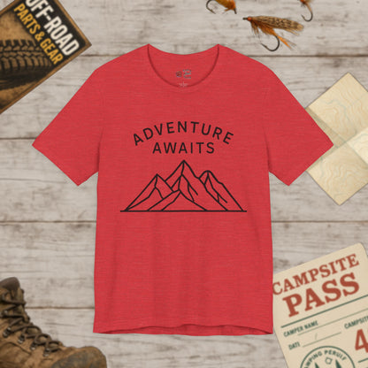 Adventure Awaits Mountain T-Shirt Outdoor Lifestyle