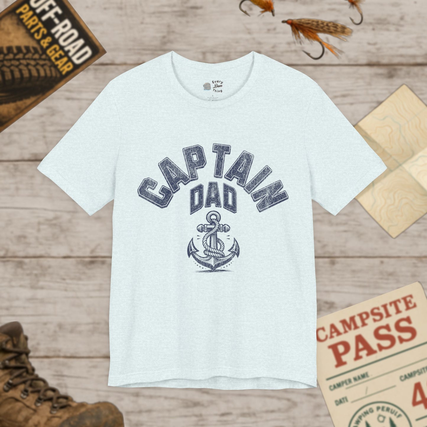 Captain Dad Short Sleeve Tee Bella Canvas 3001