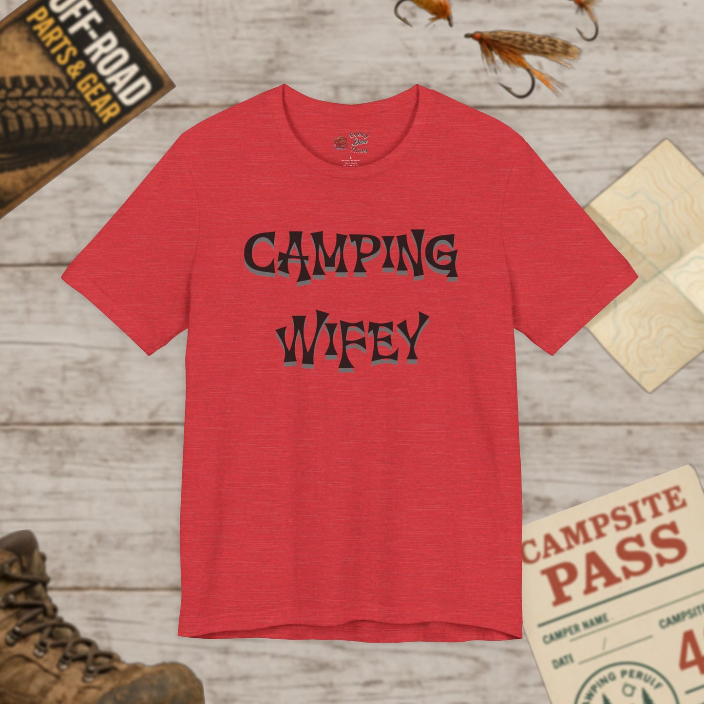 Camping Wifey Unisex Jersey Tee Bella Canvas 3001