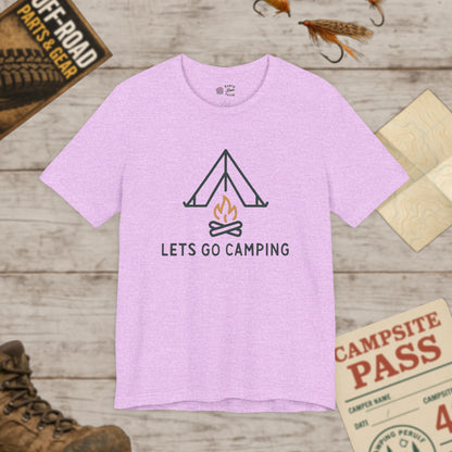 Camping T‑Shirt Tent & Campfire Graphic