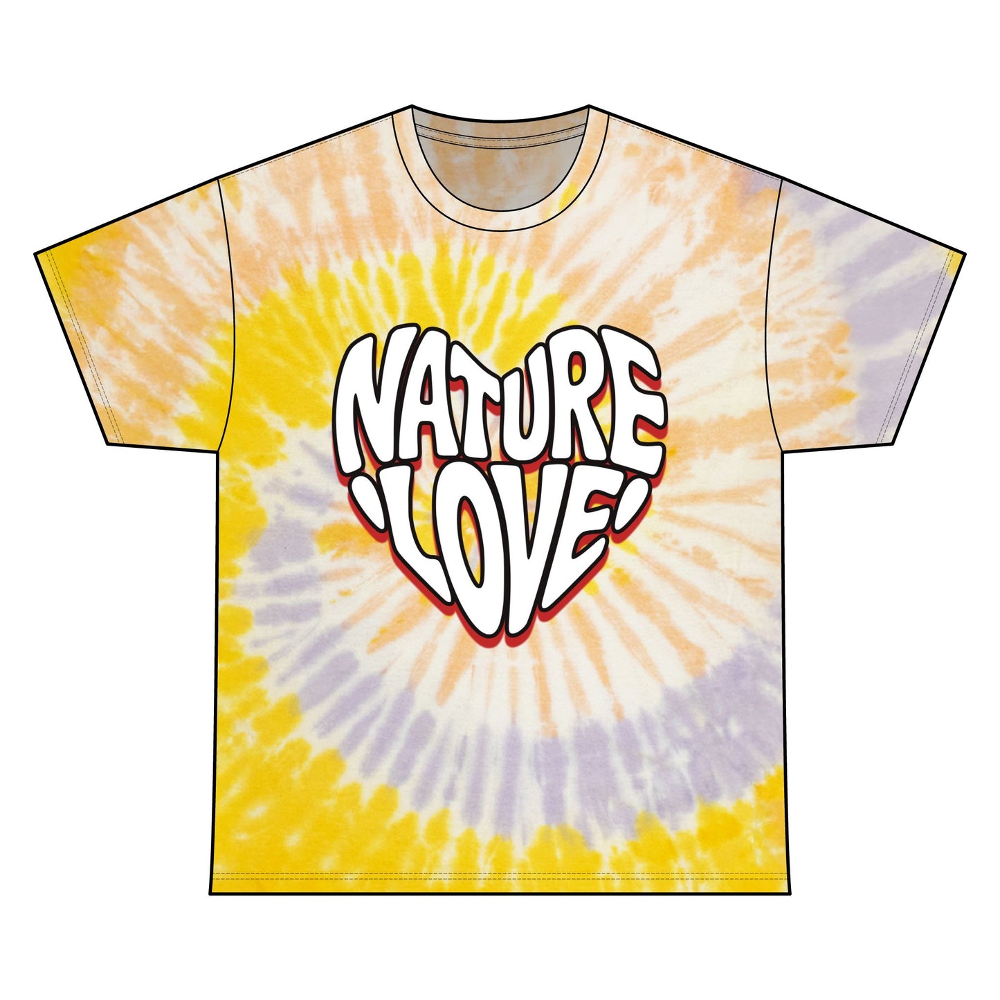 Nature Love Tie Dye Tee Unisex Cotton T-Shirt for Eco-Lovers
