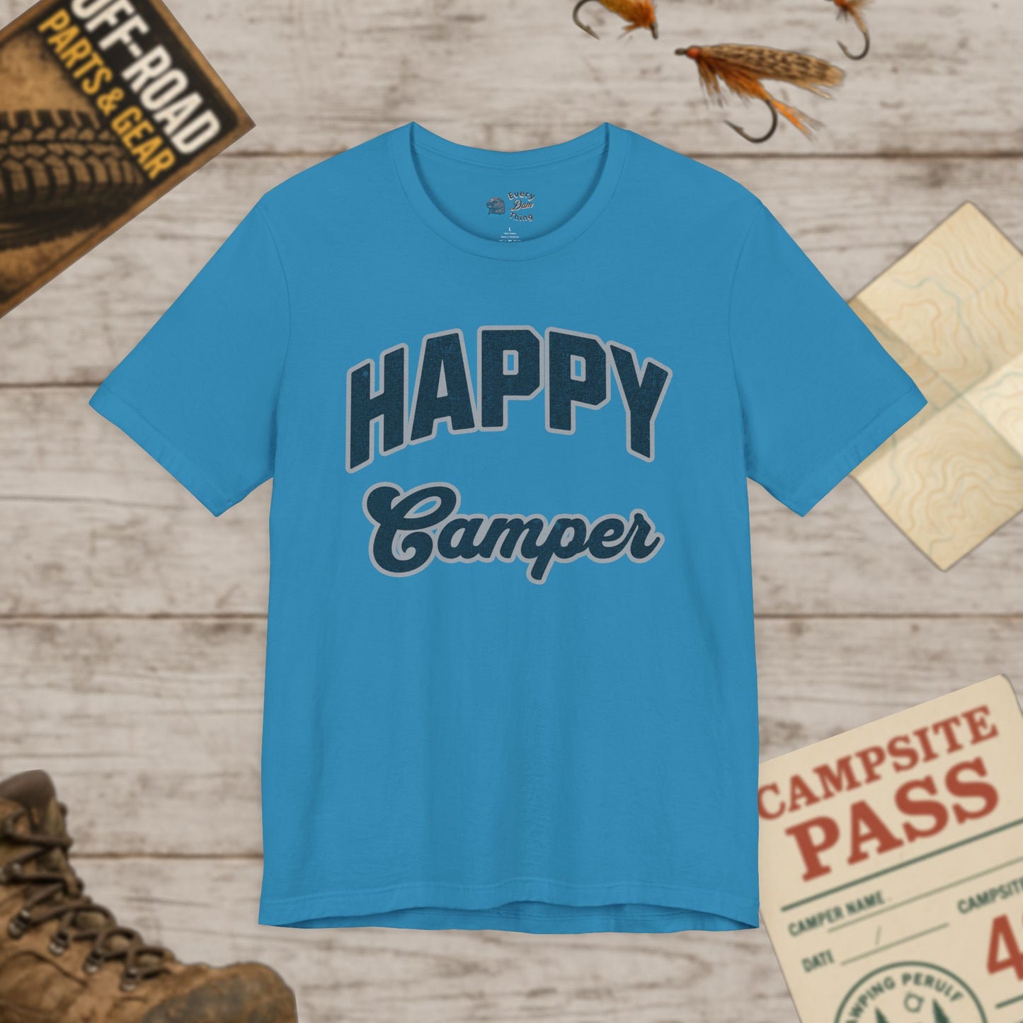 Happy Camper Unisex Jersey Tee Bella+Canvas 3001