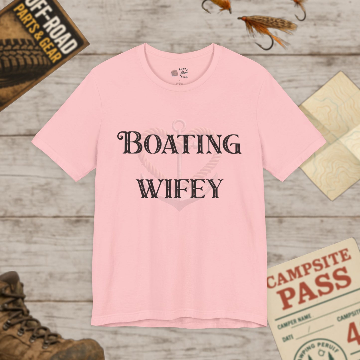 Boating Wifey Tee Unisex Jersey Short Sleeve Shirt Bella Canvas 3001