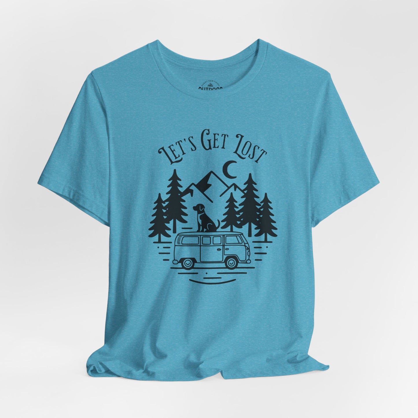 Let's Get Lost Van Dog Graphic Tee T-Shirt