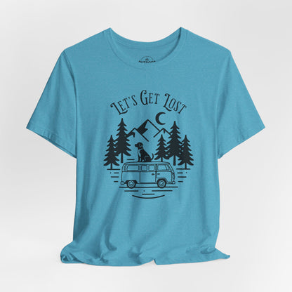 Let's Get Lost Van Dog Graphic Tee T-Shirt