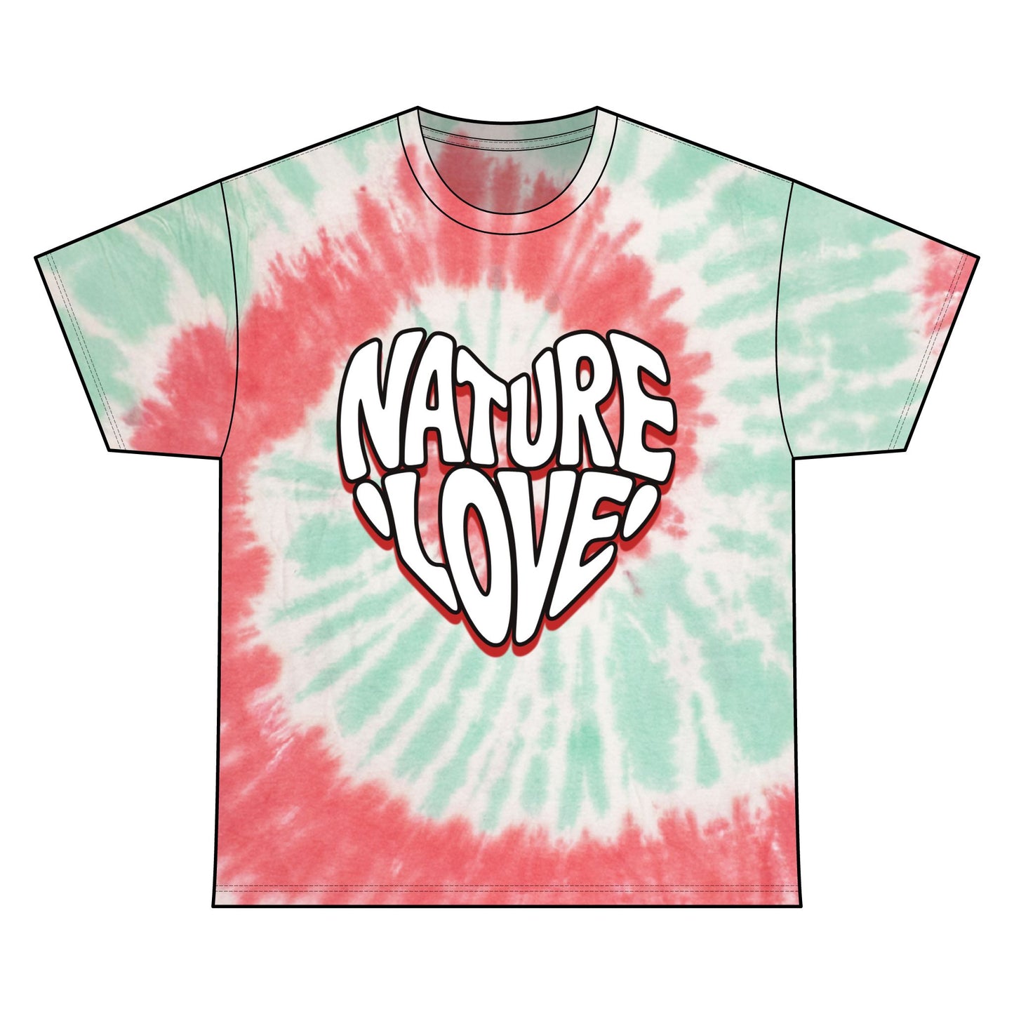 Nature Love Tie Dye Tee Unisex Cotton T-Shirt for Eco-Lovers