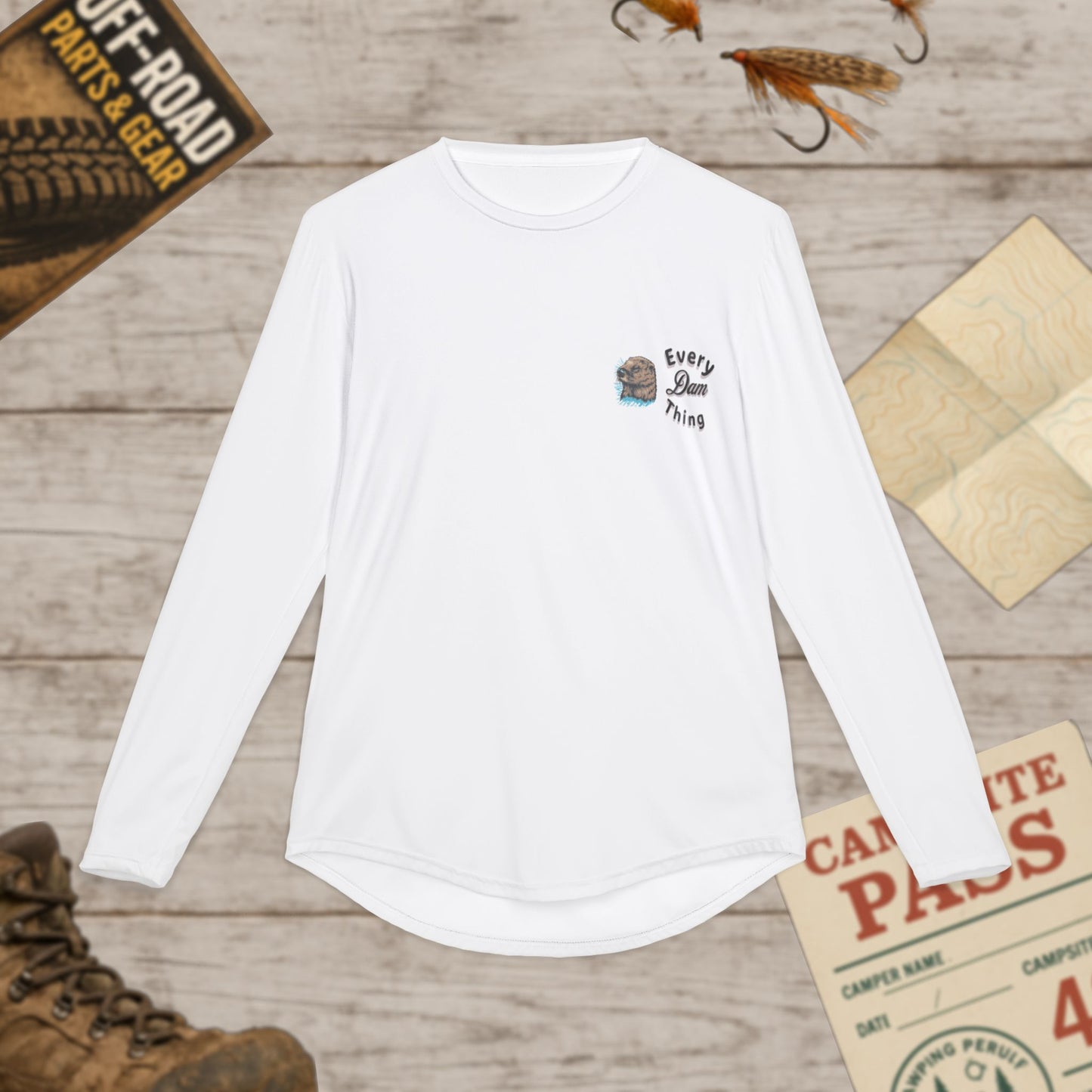 Fishing UV Protection Shirt Anglers Life I Push Weight Front & Back Print