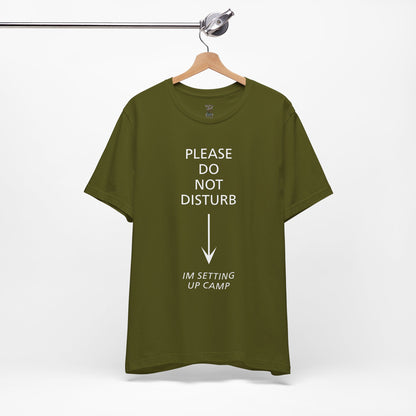 Camping Vibes Unisex Tee Please Do Not Disturb, Bella+Canvas 3001