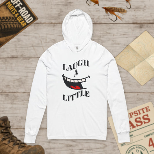 Laugh A Little Smiley Lightweight Hooded Tee Bella+Canvas 3512