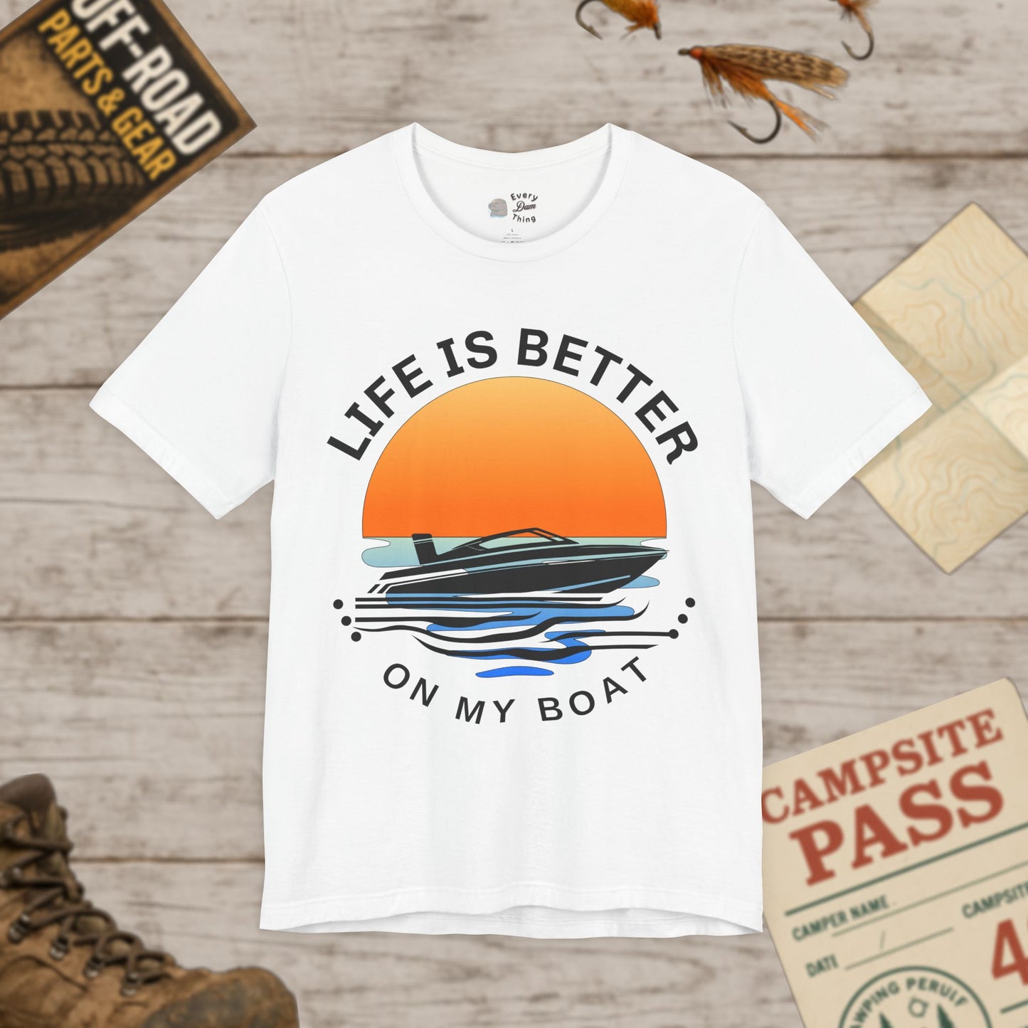 Life is Better On My Boat Unisex Jersey Tee Bella Canvas 3001