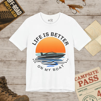 Life is Better On My Boat Unisex Jersey Tee Bella Canvas 3001