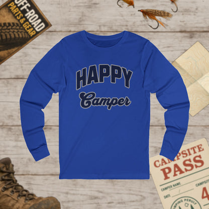 Happy Camper Unisex Long Sleeve Tee Bella+Canvas 3501
