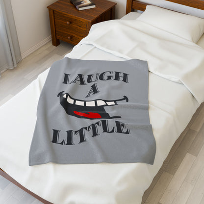 Laugh a Little Velveteen Plush Blanket