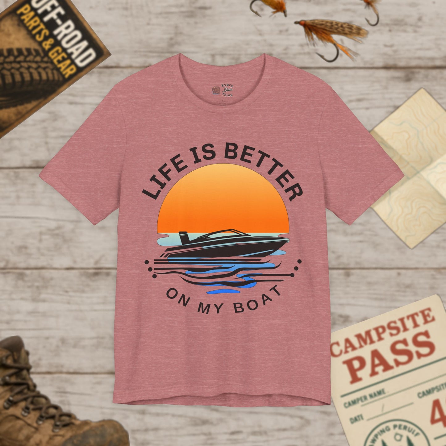 Life is Better On My Boat Unisex Jersey Tee Bella Canvas 3001