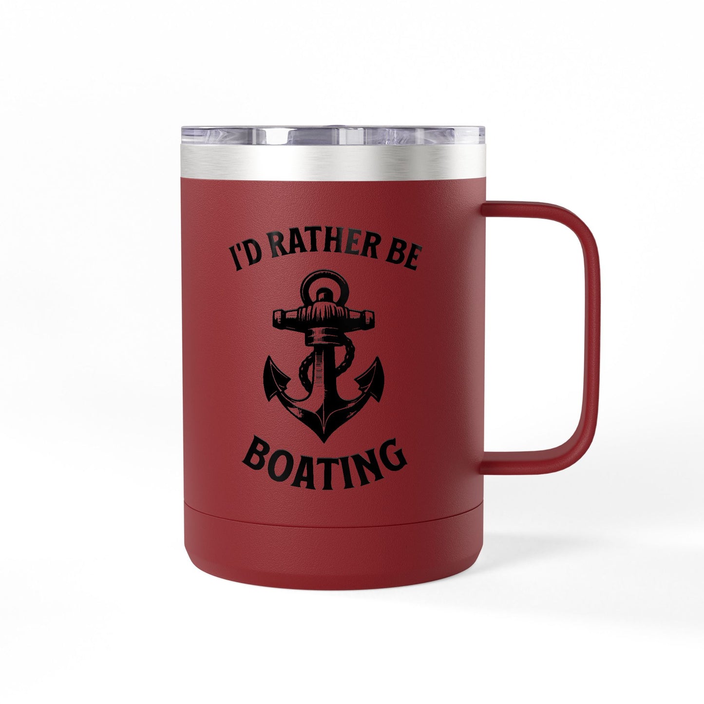 I'd Rather Be Boating 15oz Travel Mug Multiple Colors