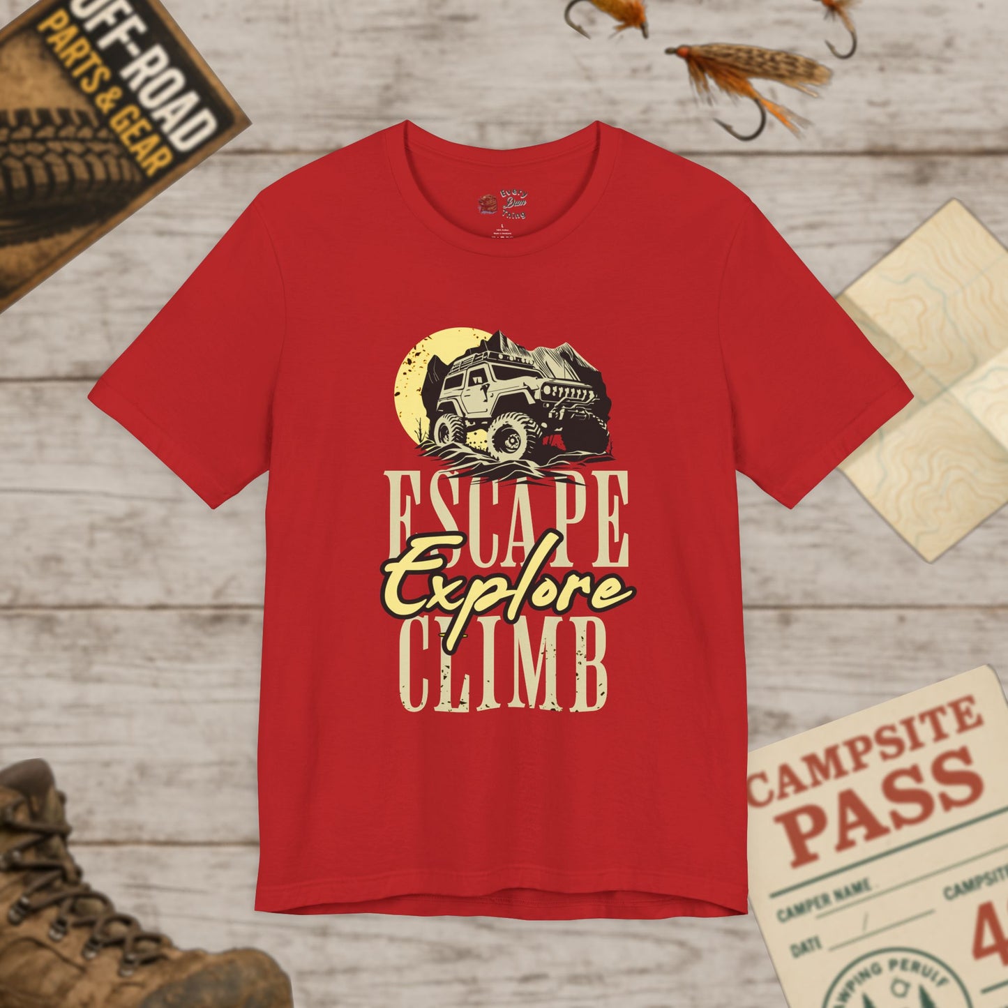 Escape, Explore, Climb Unisex Tee Bella Canvas 3001