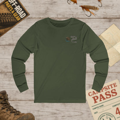 I Go Where I'm Towed RV Long Sleeve Tee Front & Back Print